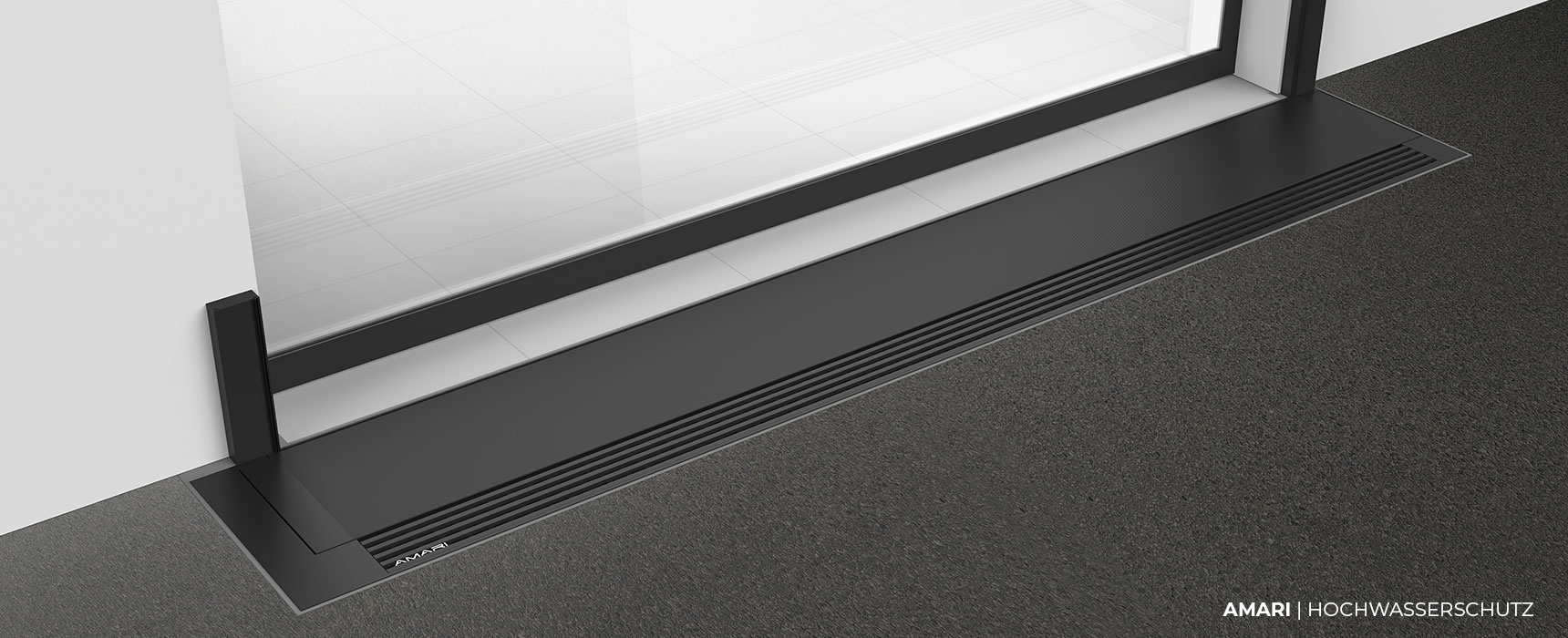 AMARI-Hochwasserschutzsystem "Klappschott Designlinie"