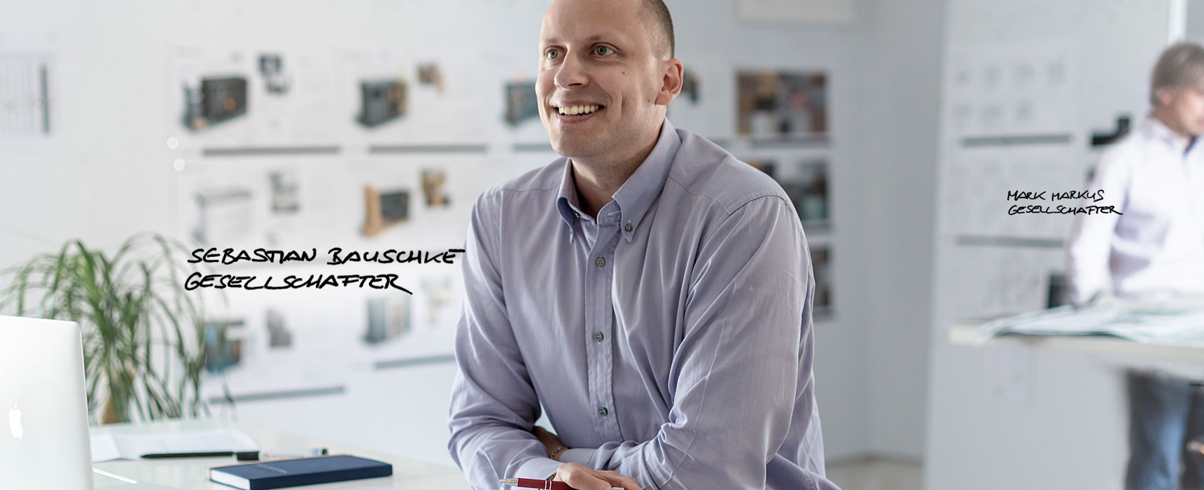 Gesellschafter Sebastian Bauschke mit Kollegen