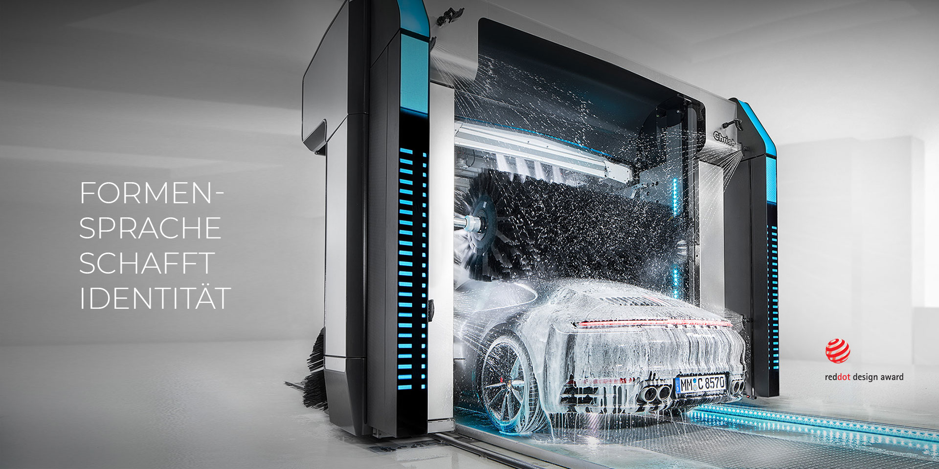 Foto der Autowaschanlage "ALPHA" von Christ: Formensprache schafft Identität